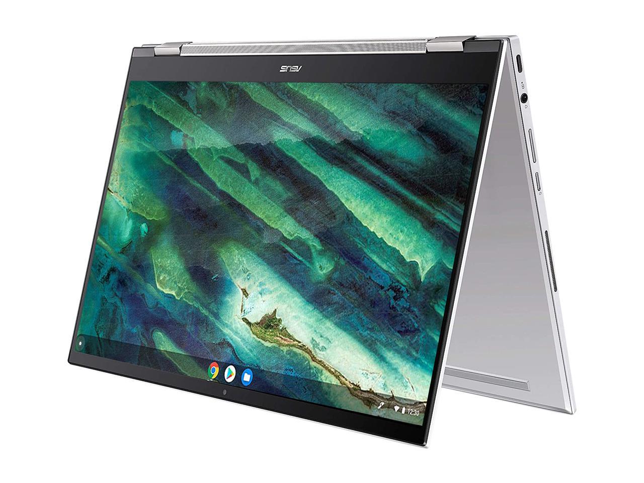 ASUS Chromebook Flip C436 2-in-1 Laptop, 14" Touchscreen FHD 4-Way NanoEdge, Intel Core i5-10210U, 512 GB PCIe SSD, Fingerprint, Backlit KB, Wi-Fi 6, Chrome OS, C436FA-DS599T-W, Magnesium-Alloy, White