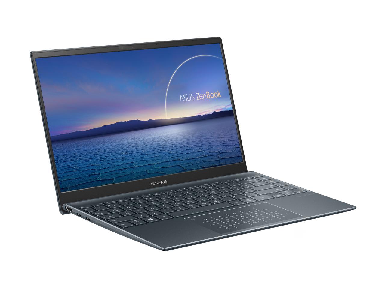 ASUS ZenBook 14 Ultra-Slim Laptop 14" Full HD NanoEdge Bezel Display, AMD Ryzen 7 4700U CPU, 16 GB RAM, 1 TB PCIe SSD, NumberPad, Windows 10 Pro, Pine Grey, UM425IA-NH74 - Only at Newegg