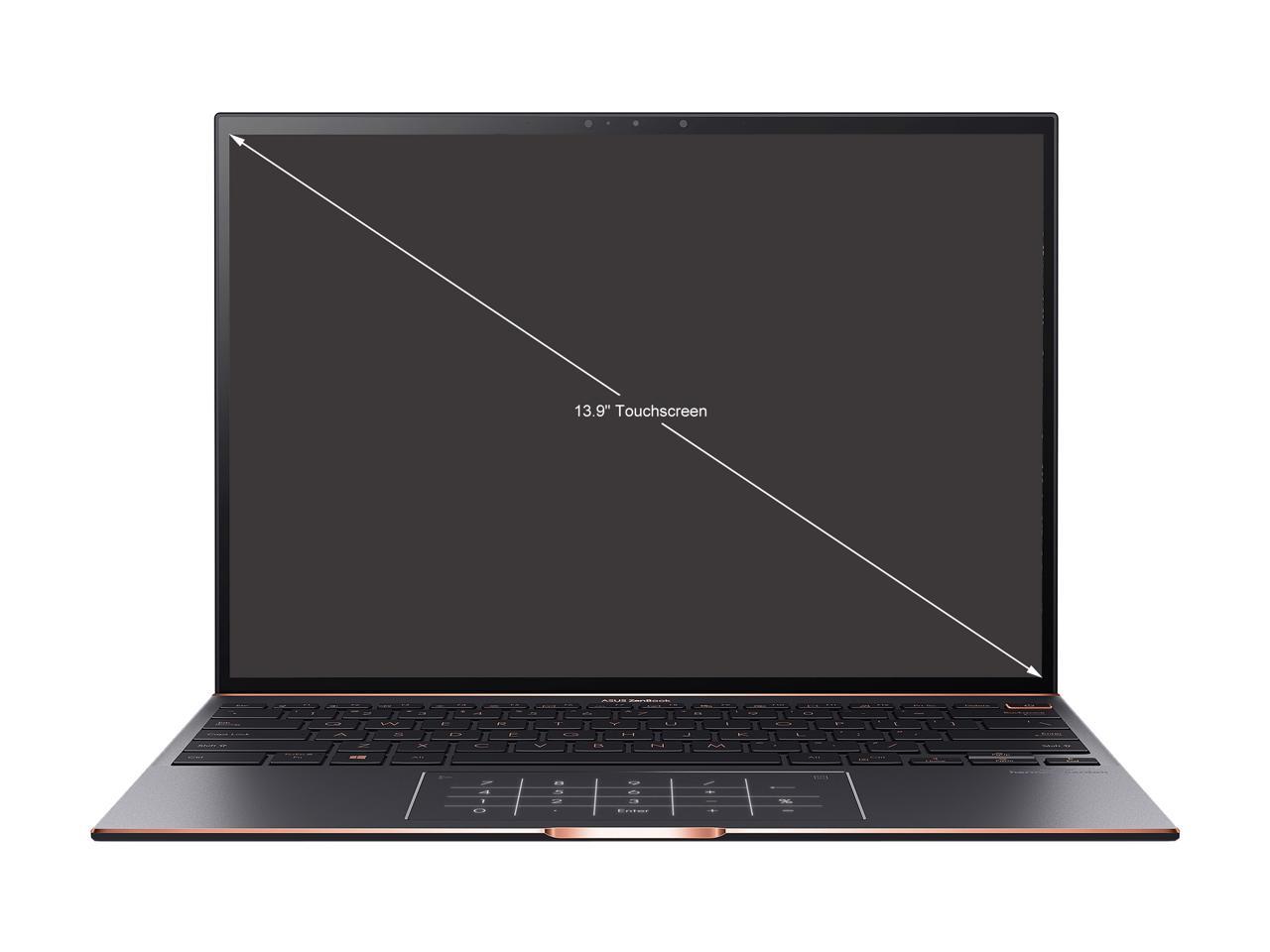 ASUS ZenBook S Ultra Slim Laptop, 13.9" 3300x2200 3:2 500nits Touch Display, Intel Evo Platform Core i7-1165G7 CPU, 16GB RAM, 1TB SSD, Thunderbolt 4, TPM, Windows 10 Pro, Jade Black, UX393EA-XB77T
