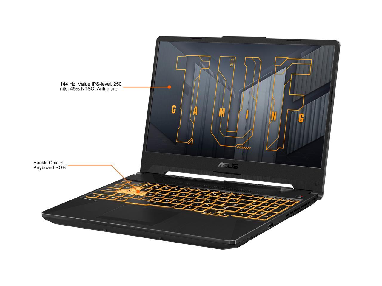 ASUS TUF Gaming F15 Gaming Laptop, 15.6" 144Hz FHD IPS-Type Display, Intel Core i7-11800H Processor, GeForce RTX 3060, 16GB DDR4 RAM, 1TB PCIe SSD, Wi-Fi 6, Windows 10 Home, TUF506HM-ES76