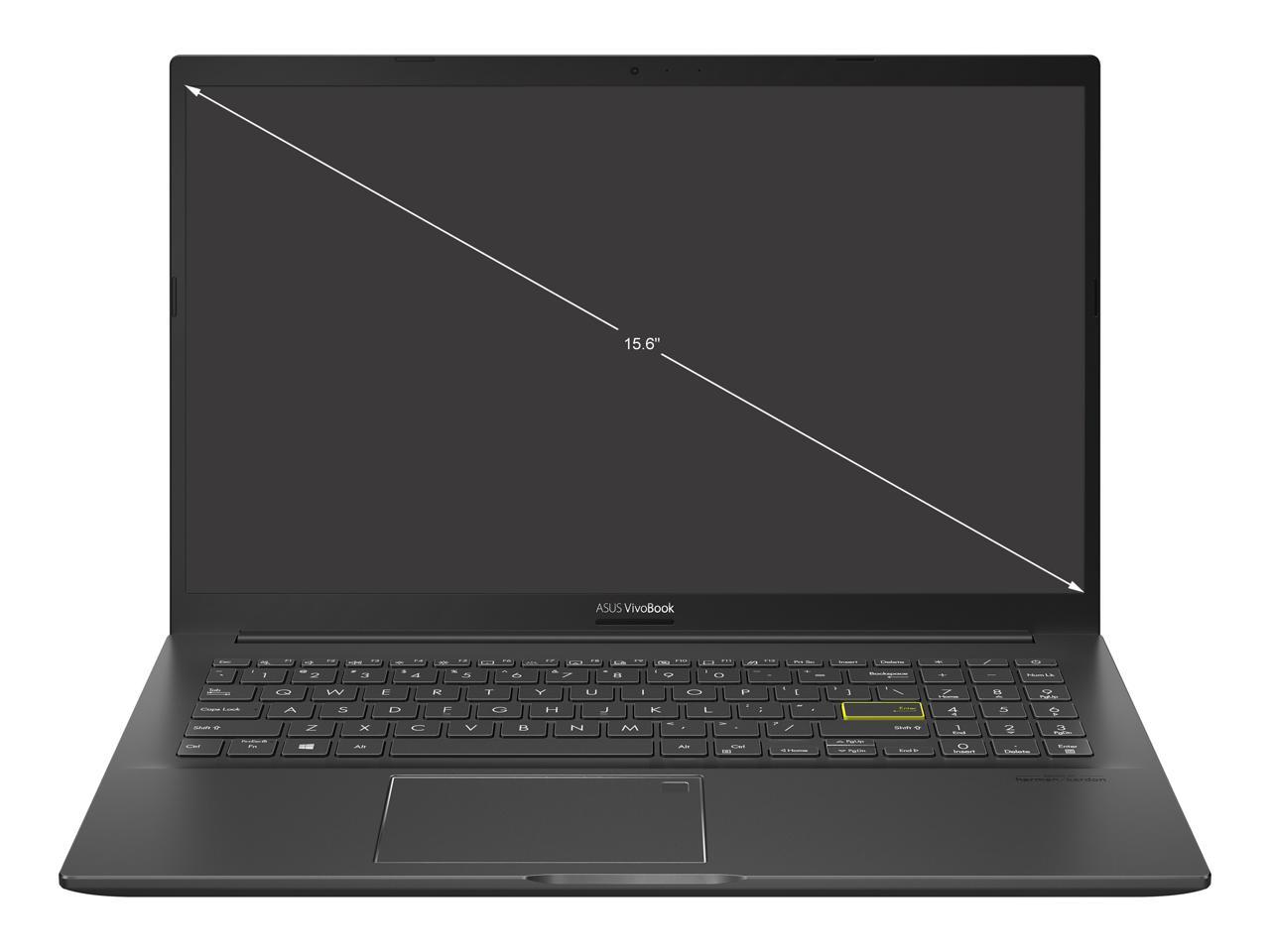 ASUS VivoBook 15 OLED K513 Laptop, 15.6" OLED Display, Intel i7-1165G7 CPU, NVIDIA GeForce MX350 GPU, 8GB RAM, 512GB PCIe SSD, Fingerprint Reader, Windows 10 Home, Indie Black, K513EQ-NB74