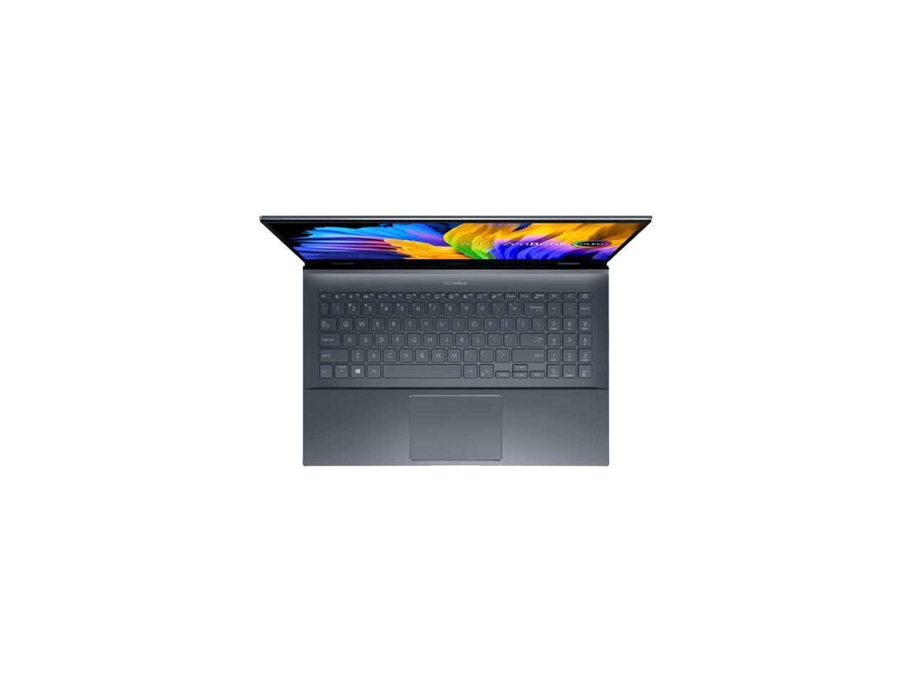 ASUS ZenBook Pro 15 OLED Laptop 15.6" FHD Touch Display, AMD Ryzen 9 5900HX CPU, NVIDIA GeForce RTX 3050 Ti GPU, 16GB RAM, 1TB PCIe SSD, Windows 11 Pro, Pine Grey, UM535QE-XH91T