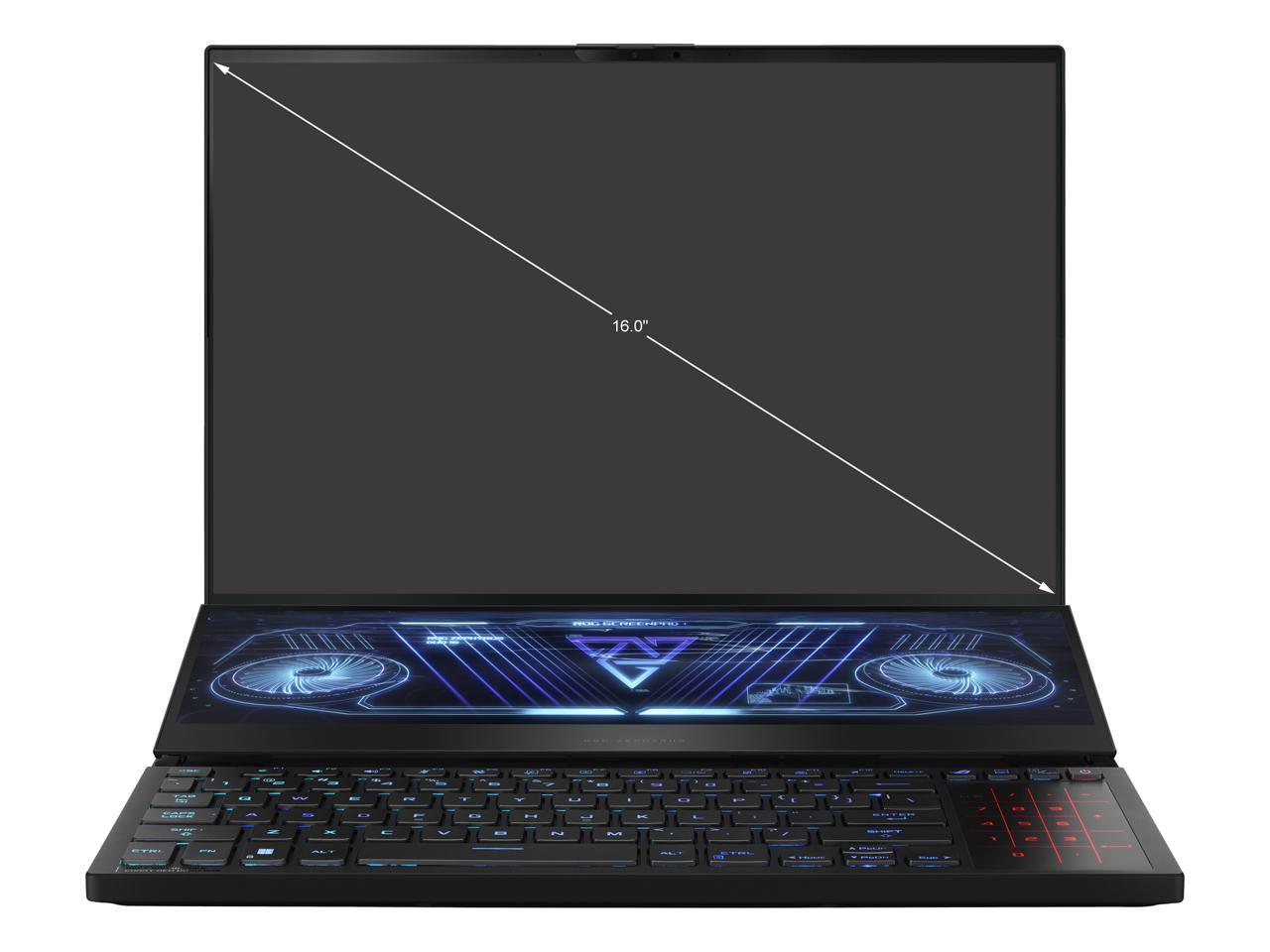 ASUS ROG Zephyrus Duo 16 (2022) Gaming Laptop, 16" 165Hz ROG Nebula HDR QHD 16:10 Display, NVIDIA GeForce RTX 3070 Ti, AMD Ryzen 9 6900HX, 32GB DDR5, 1TB SSD, Windows 11 Pro, GX650RW-XS96
