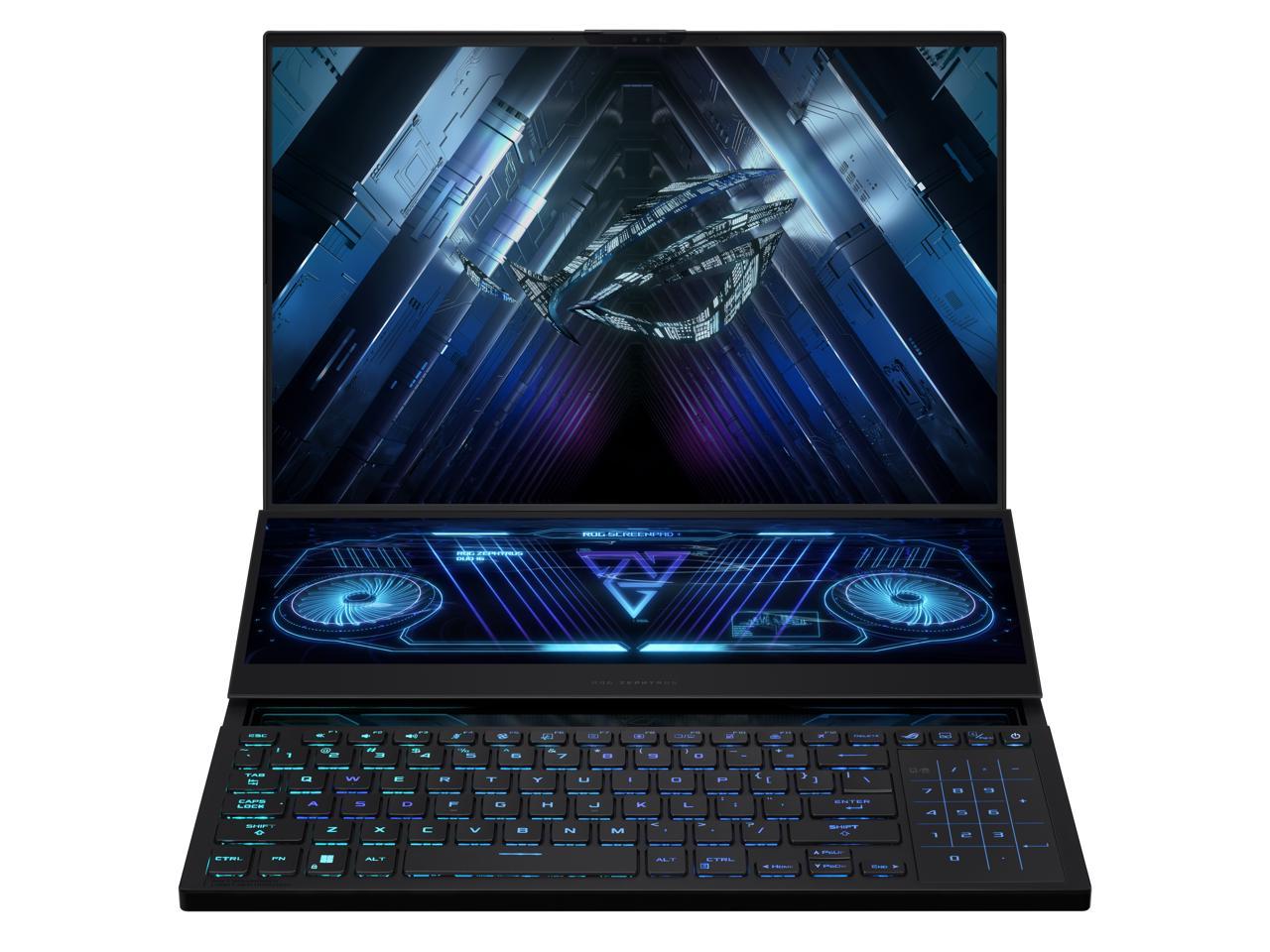 ASUS ROG Zephyrus Duo 16 (2023) Gaming Laptop, 16� Mini LED 240Hz/3ms, QHD 16:10 Display, 100% DCI-P3, NVIDIA GeForce RTX 4080, AMD Ryzen 9 7945HX, 32GB DDR5, 1TB SSD, Windows 11 Pro, GX650PZ-XS96