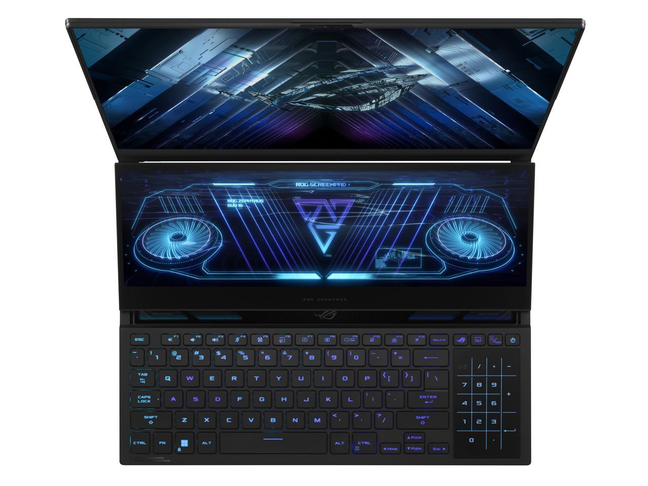 ASUS ROG Zephyrus Duo 16 (2023) Gaming Laptop, 16� Mini LED 240Hz/3ms, QHD 16:10 Display, 100% DCI-P3, NVIDIA GeForce RTX 4080, AMD Ryzen 9 7945HX, 32GB DDR5, 1TB SSD, Windows 11 Pro, GX650PZ-XS96