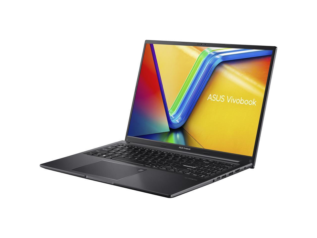 ASUS VivoBook 16 Laptop, 16" WUXGA (1920 x 1200) 16:10 Display, AMD Ryzen 5 7530U CPU, AMD Radeon Graphics, 8GB RAM, 512GB SSD, Fingerprint Sensor, Windows 11 Home, Indie Black, M1605YA-ES52