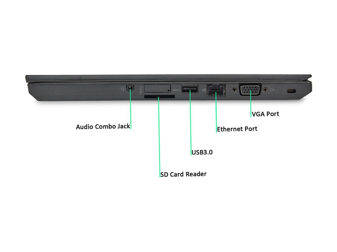 Lenovo Grade B Laptop T440 Intel Core i5 4th Gen 4300U (1.90 GHz) 8 GB Memory 250 GB HDD Intel HD Graphics 4400 14.0" Windows 10 Pro 64-Bit