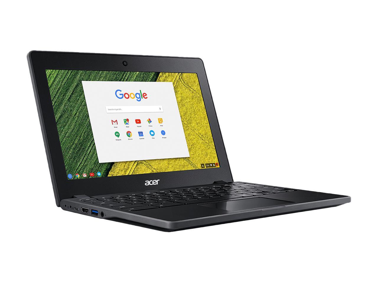 Acer C771T-C1WS 11.6" Touchscreen LCD Chromebook - Intel Celeron 3855U Dual-core (2 Core) 1.60 GHz - 4 GB LPDDR3 - 32 GB Flash Memory - Chrome OS - 1366 x 768 - In-plane Switching (IPS) Technology