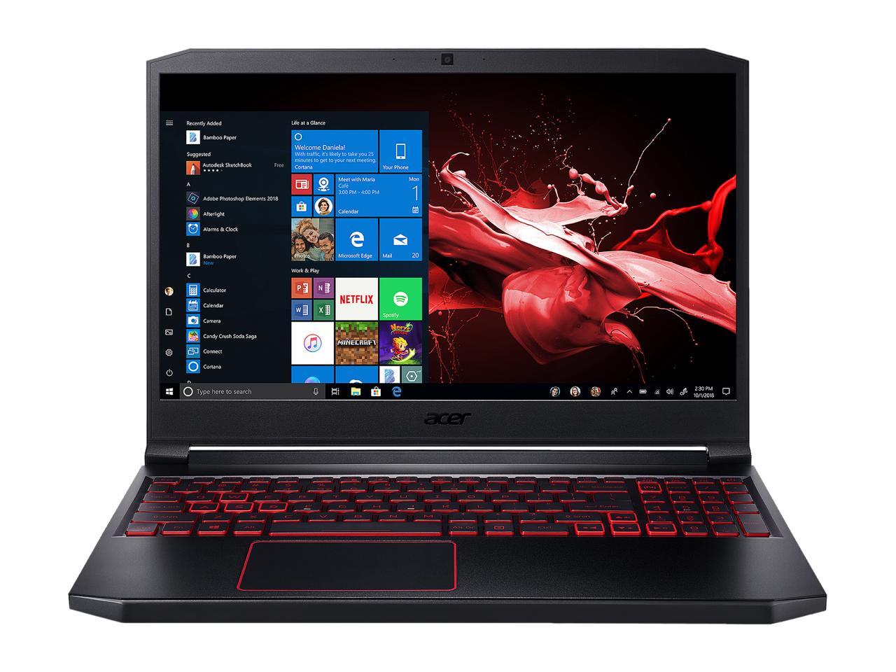 Acer - Gaming Laptop - 15.6" FHD IPS, Intel Core i7-9750H (2.60 GHz), NVIDIA GeForce GTX 1050, 8 GB RAM, 256 GB SSD, Windows 10 Home 64-bit, Nitro 7 (AN715-51-70TG)