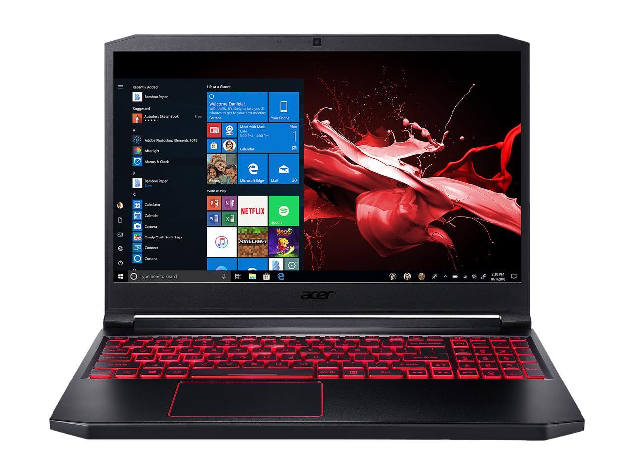Acer - Gaming Laptop - 15.6" FHD IPS, Intel Core i7-9750H (2.60 GHz), NVIDIA GeForce GTX 1050, 8 GB RAM, 256 GB SSD, Windows 10 Home 64-bit, Nitro 7 (AN715-51-70TG)
