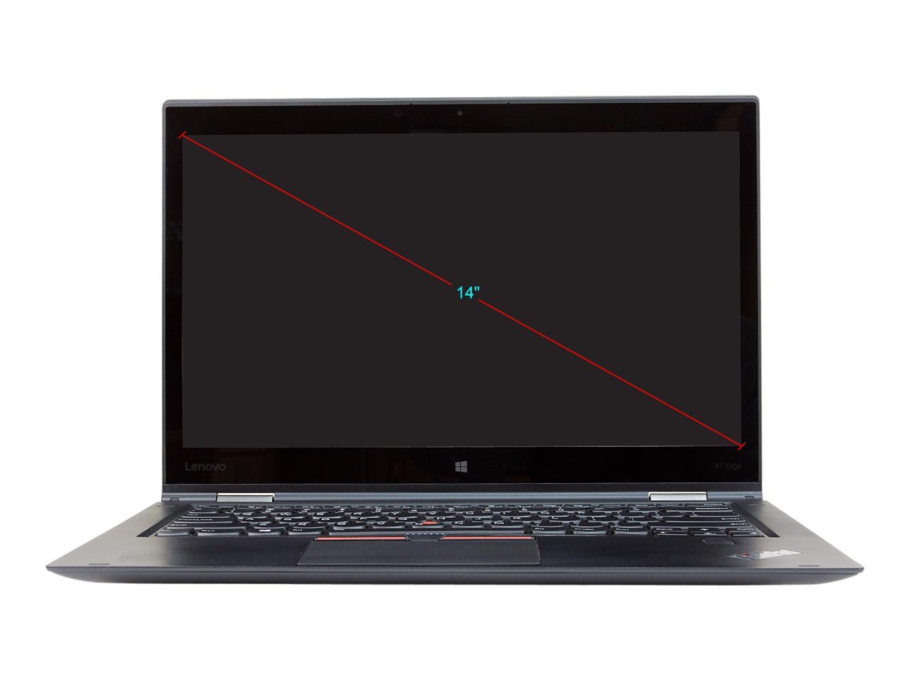 Lenovo X1 Yoga Intel Core i7 7th Gen 7600U (2.80 GHz) 16 GB Memory 512 GB SSD Intel HD Graphics 620 14" Touchscreen 1920 x 1080 Convertible Grade B 2-in-1 Laptop Windows 10 Pro 64-bit