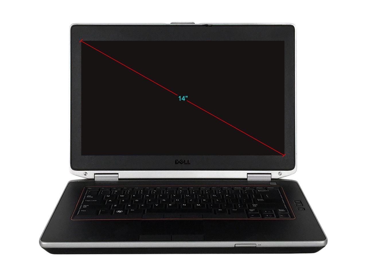 Refurbished Dell Grade A Latitude E6420 14" Laptop, Intel Core I7-2720QM 2.2 GHz, 8GB Memory, 480G SSD, DVD, WIFI, Windows 10 Home 64-bit (Multi-language), 1 Year Warranty