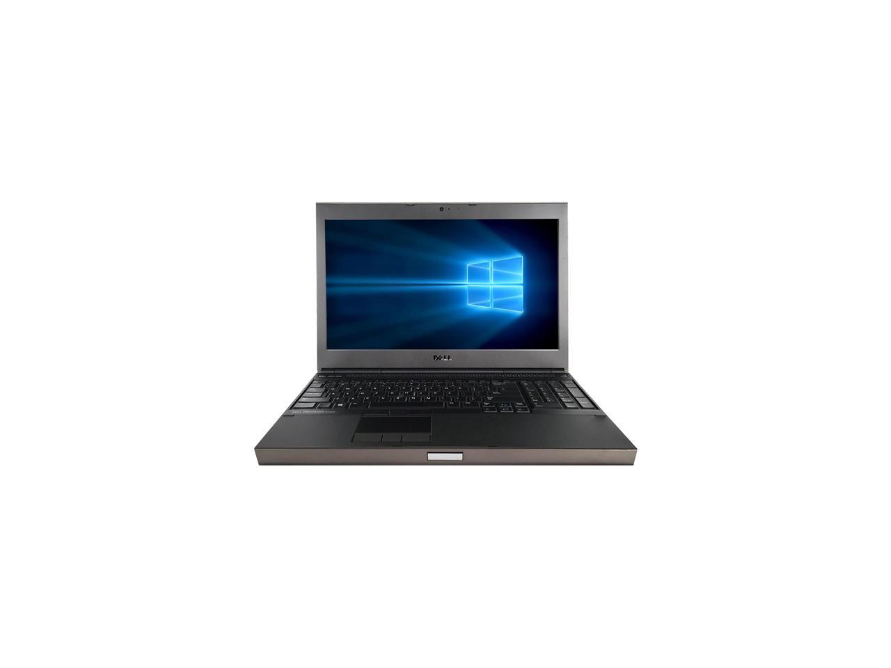 Refurbished Dell Grade A Precision M4800 15.6" Laptop, Intel Core I7-4800MQ 2.7 GHz, 16GB Memory, 512G SSD, DVD, 2G GDDR5 DG, WIFI, Windows 10 Pro 64-bit (Multi-language), 1 Year Warranty