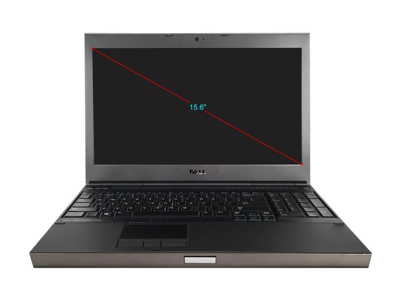 Refurbished Dell Grade A Precision M4800 15.6" Laptop, Intel Core I7-4800MQ 2.7 GHz, 8GB Memory, 1T SSD, DVD, 2G GDDR5 DG, WIFI, Windows 10 Home 64-bit (Multi-language), 1 Year Warranty