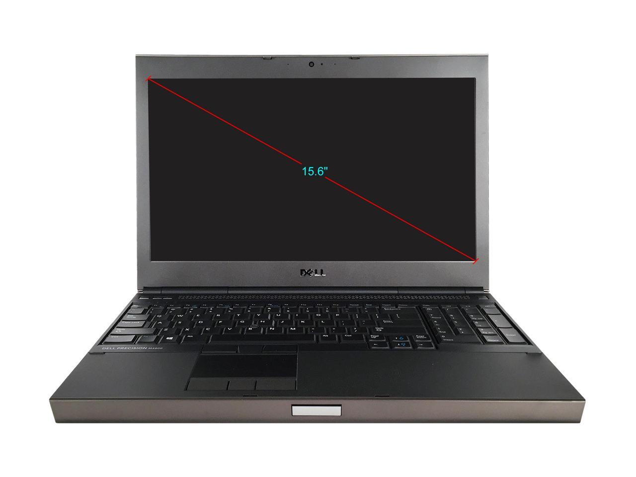 Refurbished Dell Grade A Precision M4800 15.6" Laptop, Intel Core I7-4800MQ 2.7 GHz, 8GB Memory, 512G SSD, DVD, 2G GDDR5 DG, WIFI, Windows 10 Home 64-bit (Multi-language), 1 Year Warranty