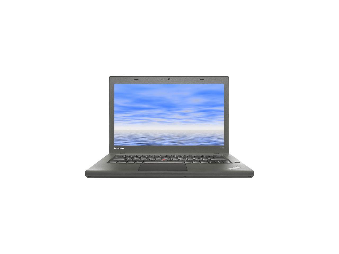 Refurbished Lenovo Grade A ThinkPad T440 14" Laptop, Intel Core i5 4th Gen 4300U (1.9 GHz), 8GB DDR3L, 120GB SSD, Win 10 Pro 64-bit, 1 Year Warranty