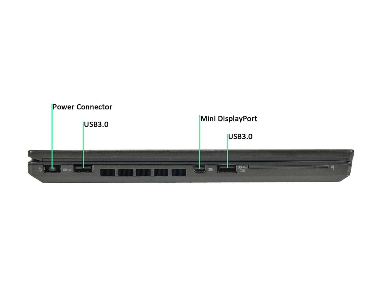 Lenovo Grade A Laptop T440S Intel Core i7 4th Gen 4600U (2.10 GHz) 8 GB Memory 500 GB SSD 14.0" Windows 10 Pro 64-Bit