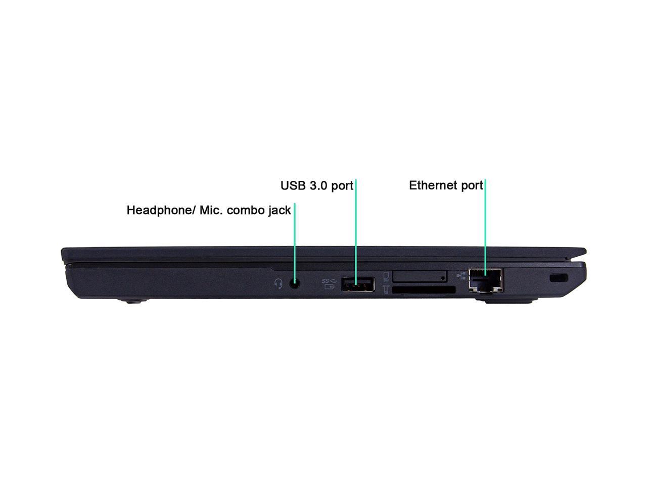 Lenovo A Grade Laptop ThinkPad X250 Intel Core i5 5th Gen 5300U (2.30 GHz) 8 GB Memory 240 GB SSD Intel HD Graphics 5500 12.5" Windows 10 Pro 64-bit
