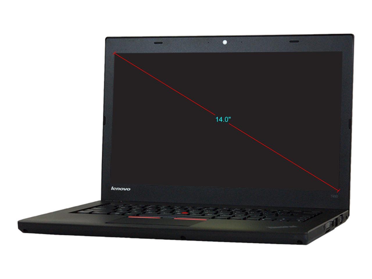 Lenovo B Grade Laptop T450 Intel Core i5 5th Gen 5300U (2.30 GHz) 8 GB Memory 320 GB HDD 14.0" Windows 10 Pro 64-Bit