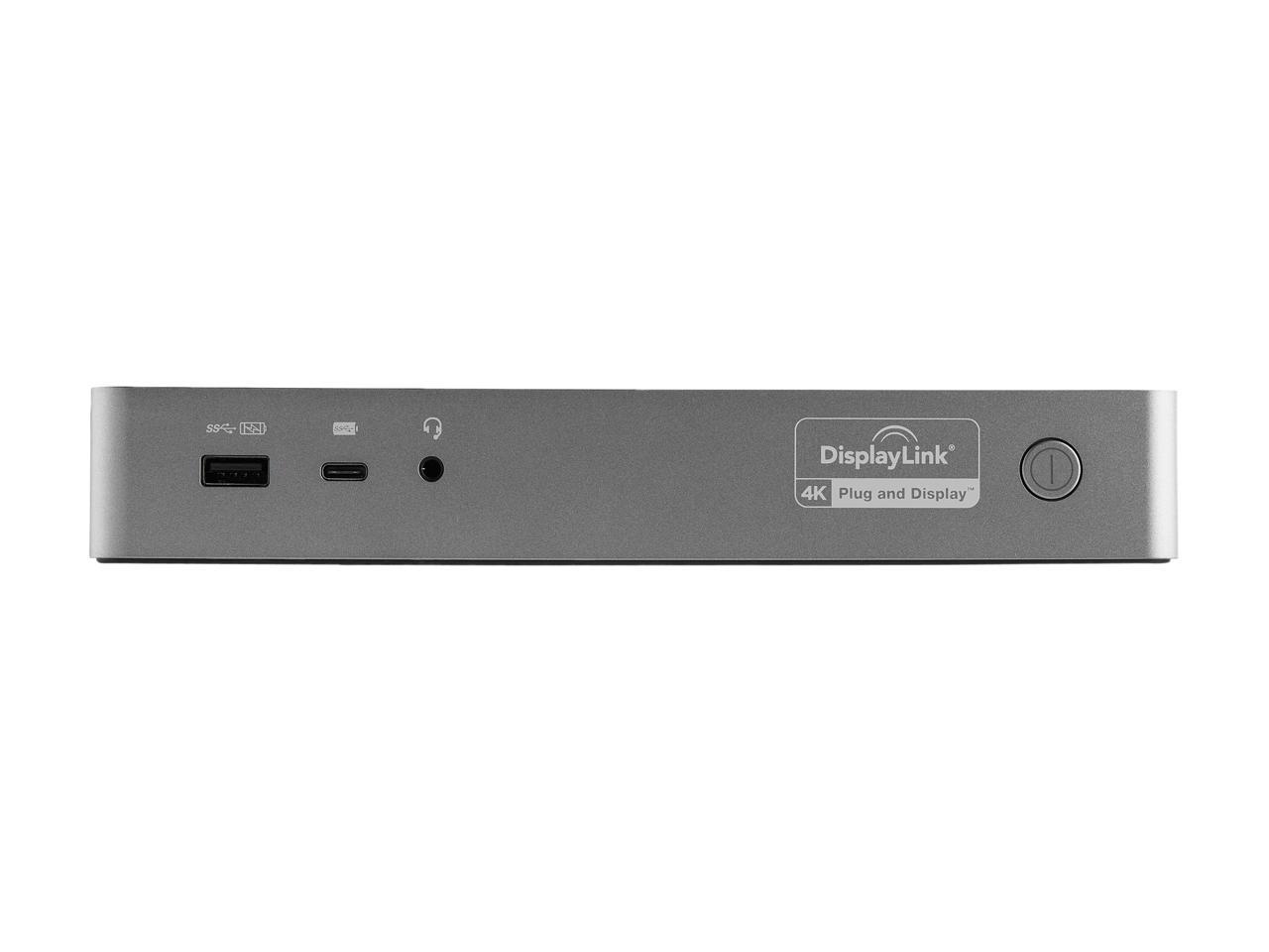 StarTech.com Black & Space Gray DK30C2DPEP Dual 4K Universal Laptop Docking Station - USB-C / USB 3.0 - 100W PD