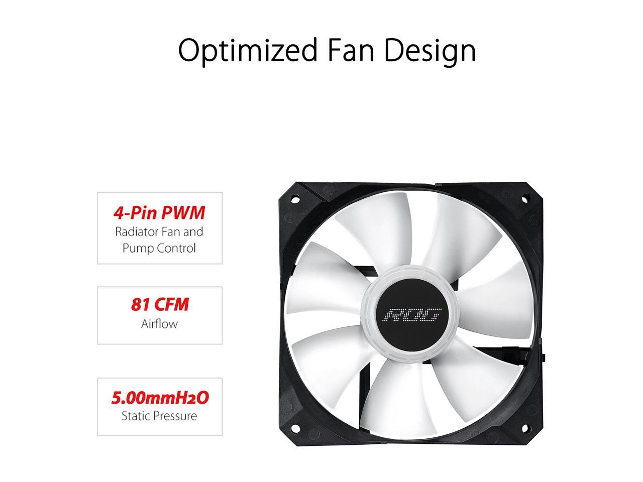 ASUS ROG Strix LC II 240 ARGB All-in-one AIO Liquid CPU Cooler 240mm Radiator, Intel LGA1700, 115x/2066 and AMD AM4/TR4 Support, 2x 120mm 4-pin PWM Addressable RGB Radiator Fans