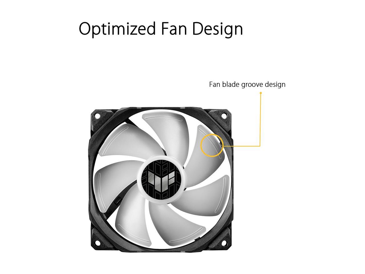 ASUS TUF Gaming LC 240 ARGB all-in-one liquid CPU cooler (Aura Sync, dual TUF 120mm ARGB radiator fans with fan blade groove design)