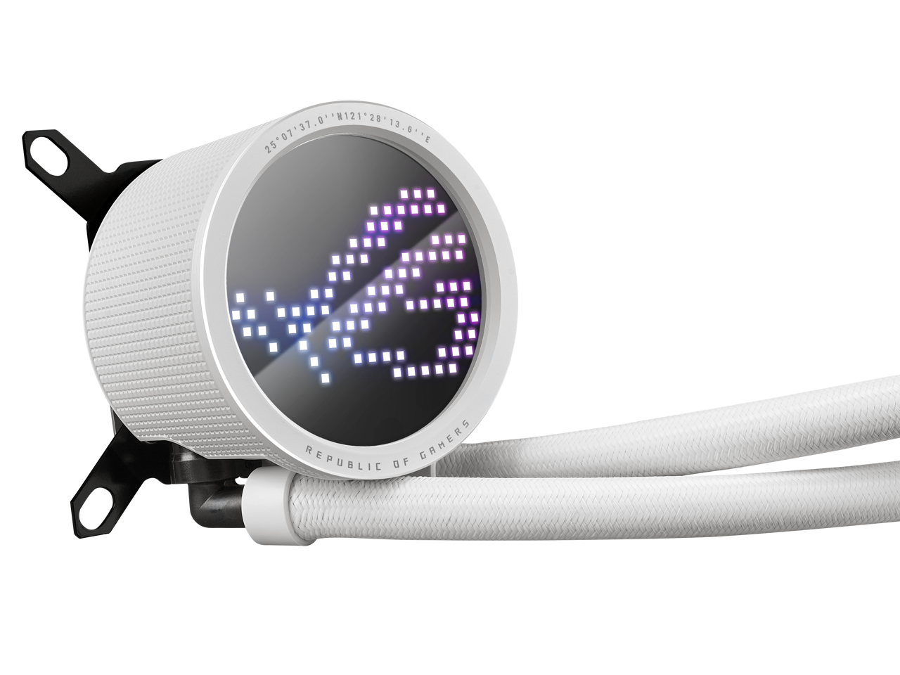 ASUS ROG RYUO III 360 ARGB White Edition All-in-one AIO Liquid CPU Cooler 360mm Radiator, Asetek 8th gen pump solution, Anime Matrix™ LED Display and ROG AF 12S ARGB fan