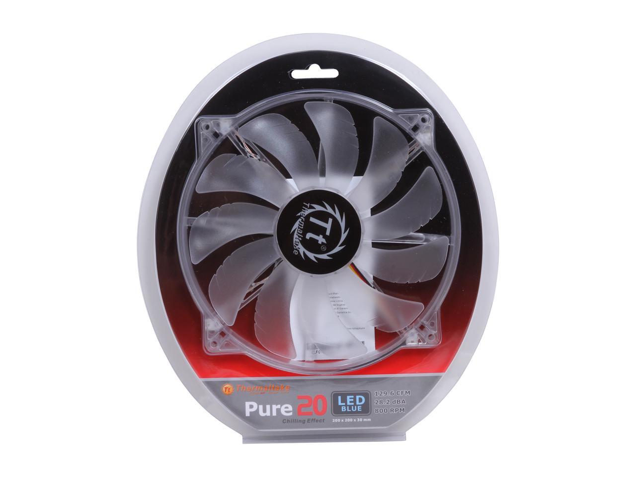 Thermaltake CL-F016-PL20BU-A 200mm Blue LED Pure Series Quiet High Airflow Case Fan