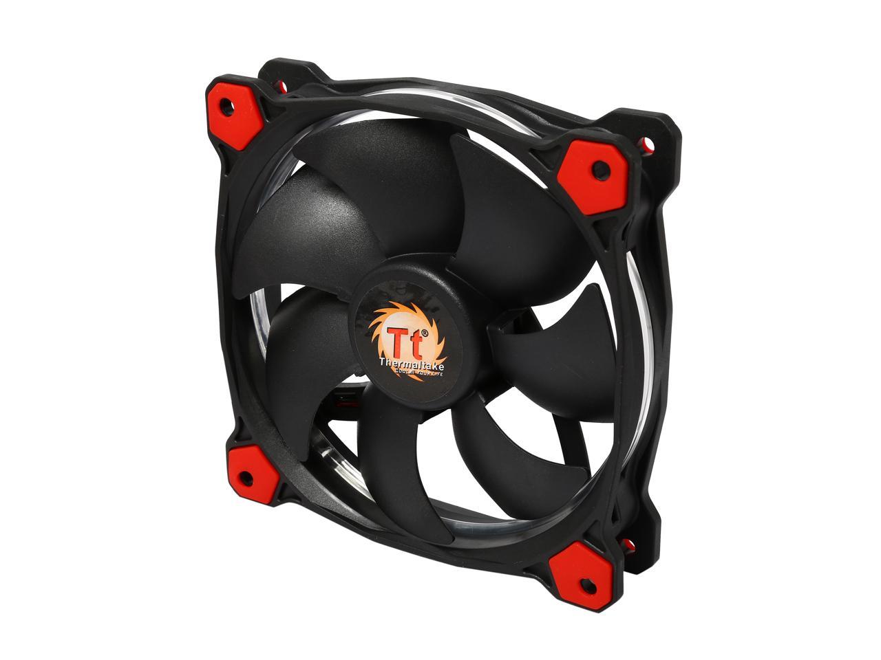 Thermaltake Riing 12 Series High Static Pressure 120mm Circular Red LED Ring Case/Radiator Fan CL-F038-PL12RE-A