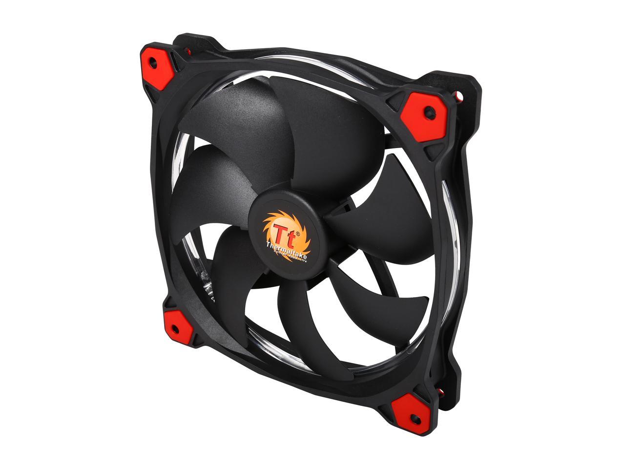 Thermaltake Riing 14 Series High Static Pressure 140mm Circular Red LED Ring Case/Radiator Fan CL-F039-PL14RE-A