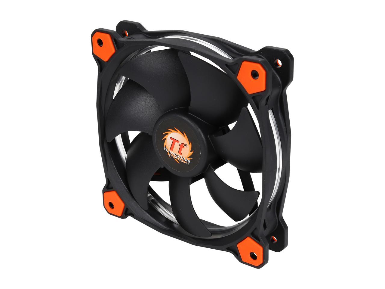 Thermaltake Riing 12 Series High Static Pressure 120mm Circular Orange LED Ring Case/Radiator Fan CL-F038-PL12OR-A