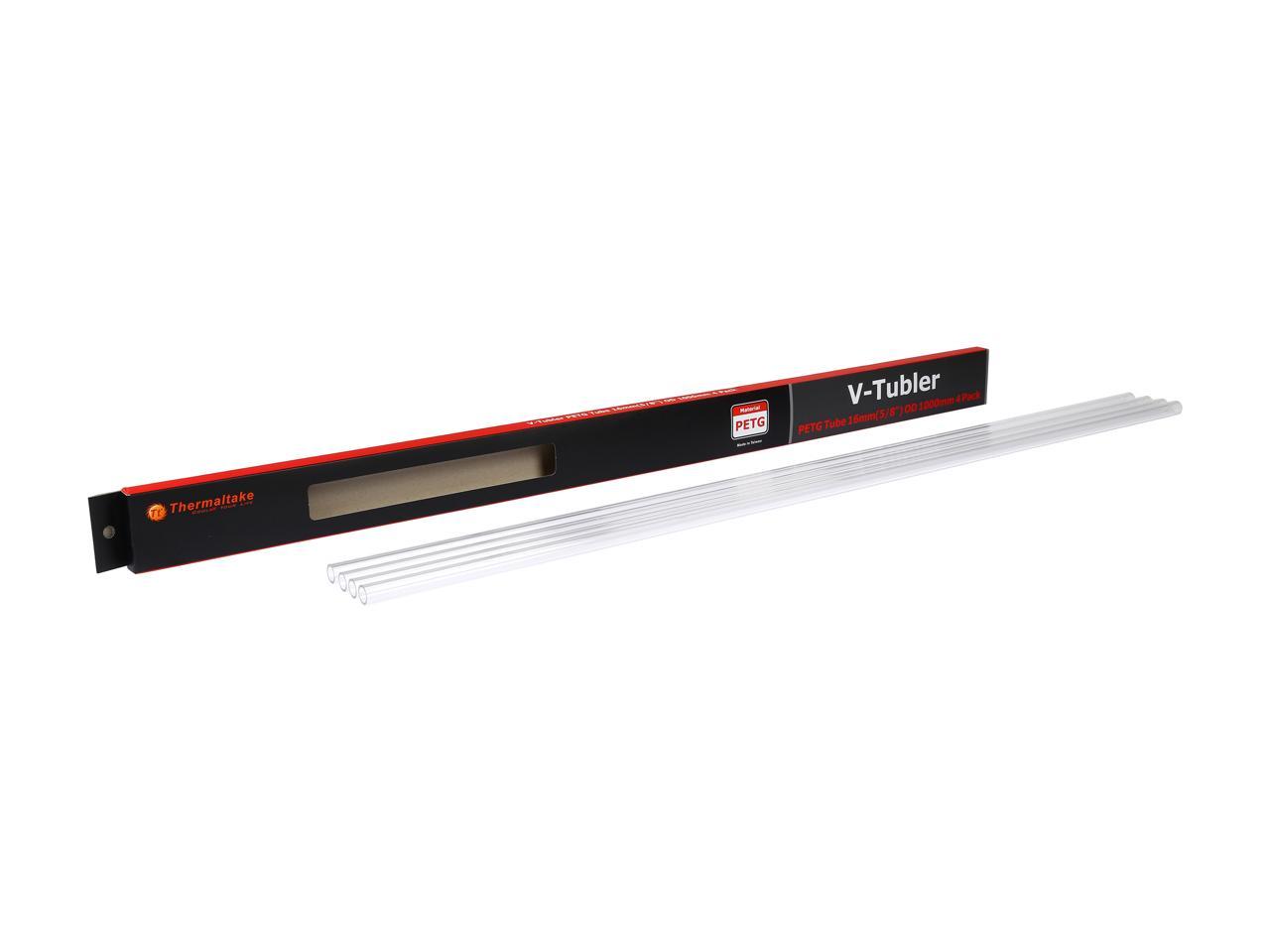 Thermaltake V-Tubler PETG Tube CL-W116-PL16TR-A DIY LCS V-Tubler PETG Hard Tubing (4-Pack) 1000mm Lengths OD:16mm ID:12mm