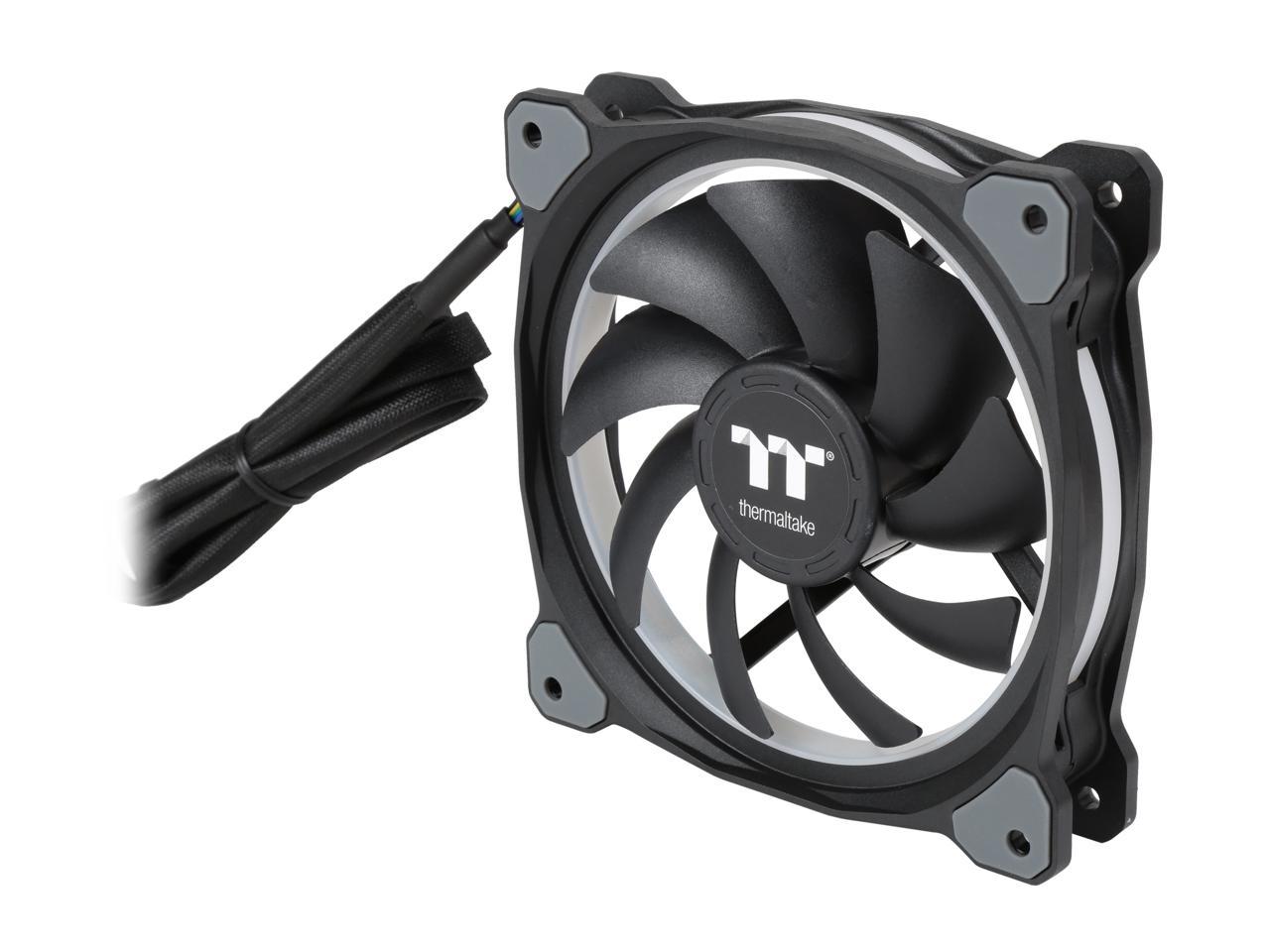 Thermaltake Riing Plus 12 RGB TT Premium Edition 120mm Software Enabled Circular 12 Controllable LED RGB Ring Case/Radiator Fan - Triple Pack - CL-F053-PL12SW-A