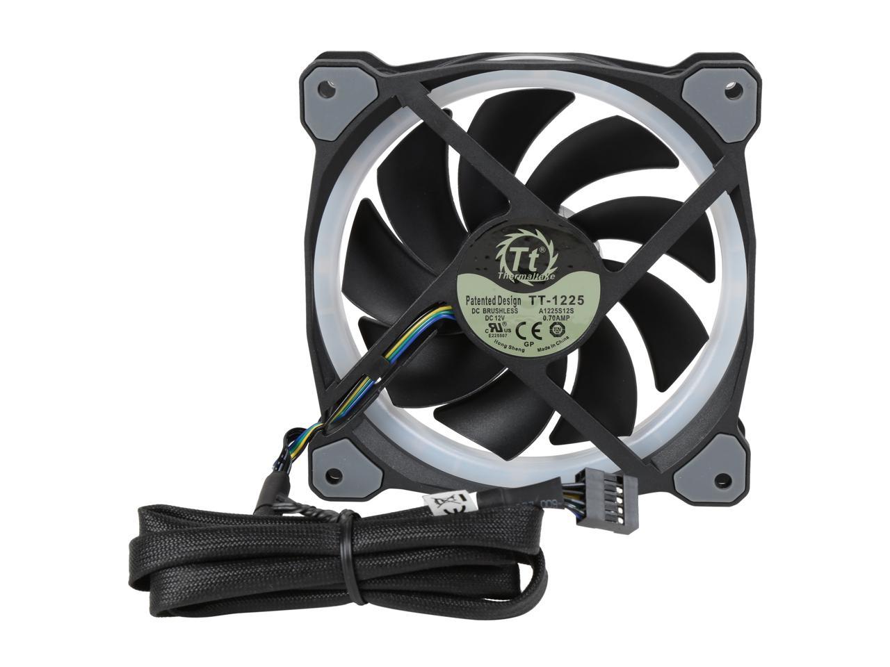 Thermaltake Riing Plus 12 RGB TT Premium Edition 120mm Software Enabled Circular 12 Controllable LED RGB Ring Case/Radiator Fan - Triple Pack - CL-F053-PL12SW-A