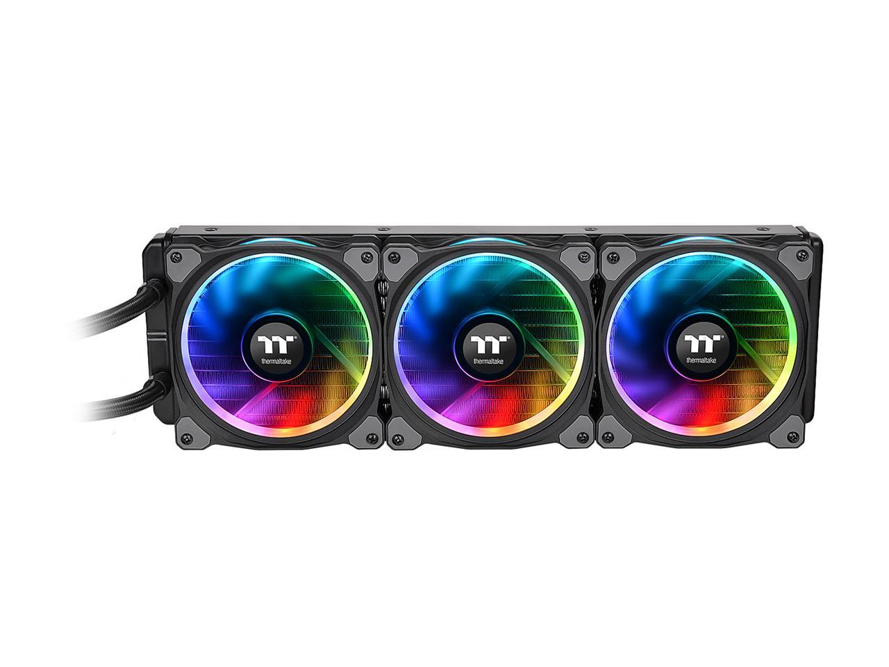 Thermaltake Floe AIO Triple Riing RGB 360 TT Premium Edition PWM AM4 LGA2066 Ready Liquid Cooling System, CL-W158-PL12SW-A