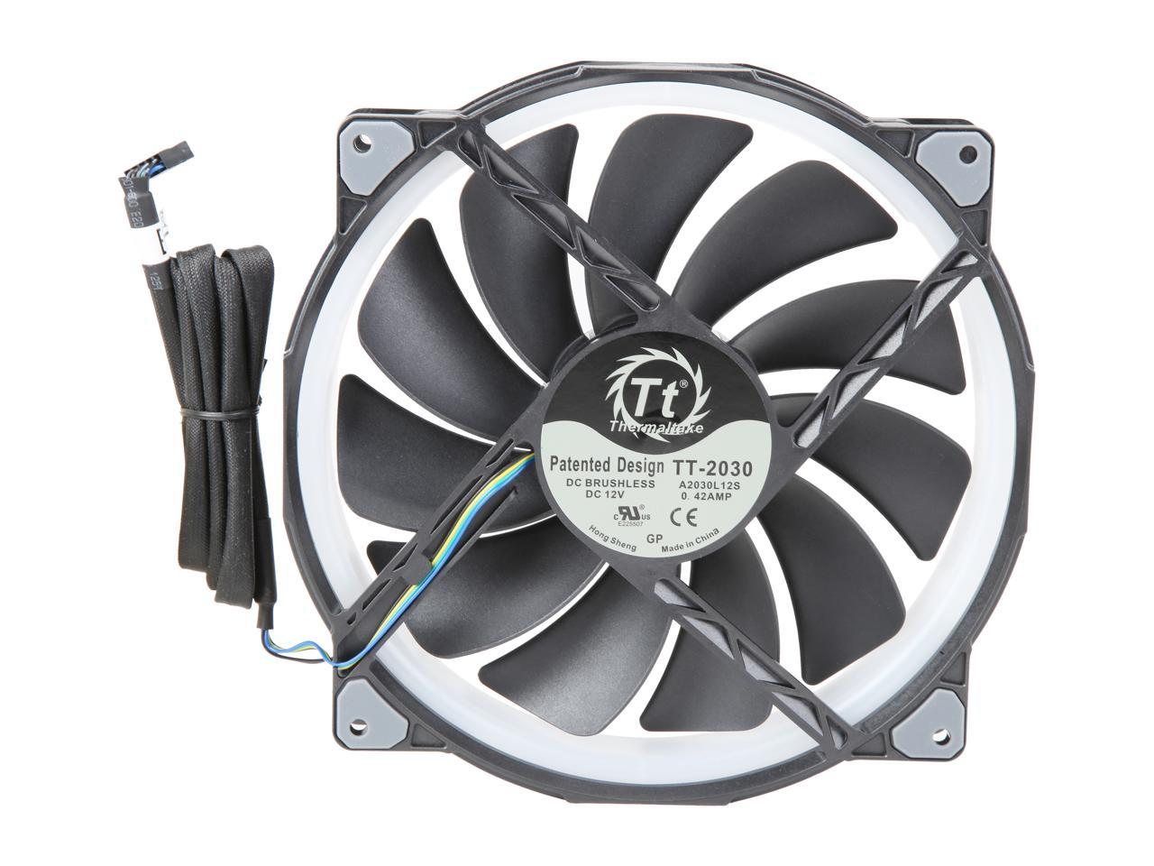 Thermaltake CL-F070-PL20SW-A Riing Plus 20 LED RGB Case Fan TT Premium Edition (Single Fan Pack w/o Controller)
