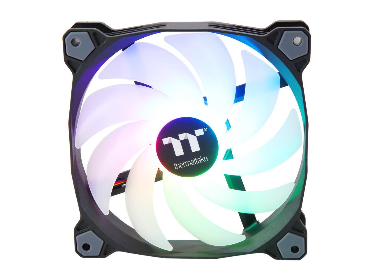 Thermaltake Pure 14 ARGB 5V Motherboard Sync/Analog Controller TT Premium Edition 16.8 Million Colors 9 Addressable LEDs 140mm Hydraulic Bearing PWM Case/Radiator Fan, 3 Pack CL-F080-PL14SW-A