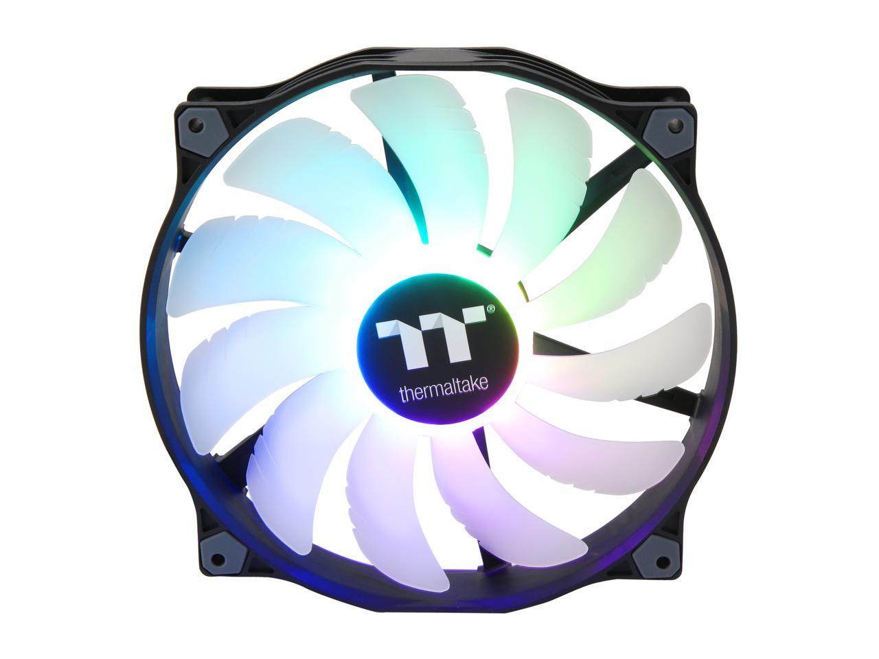 Thermaltake Pure 20 ARGB 5V Motherboard Sync/Analog Controller TT Premium Edition 16.8 Million Colors 9 Addressable LEDs 200mm Hydraulic Bearing PWM CaseFan, Single Pack CL-F081-PL20SW-A