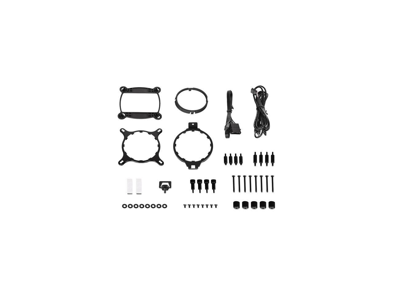 Thermaltake Floe DX 240 Dual Riing Duo 16.8 Million Colors RGB 36 LED LGA2066 AM4 Ready Intel/AMD Liquid Cooling All-in-One CPU Cooler, CL-W255-PL12SW-B