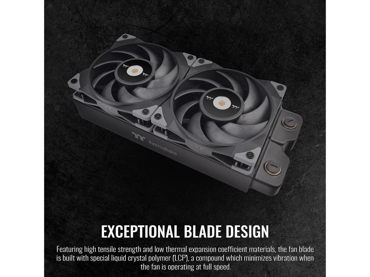 Thermaltake ToughFan 12 High Static Pressure 2000 PWM, Metal-Reinforced Motor Hub, Gen.2 Hydraulic Bearing Case/ Radiator Fan (Single Pack) CL-F117-PL12BL-A