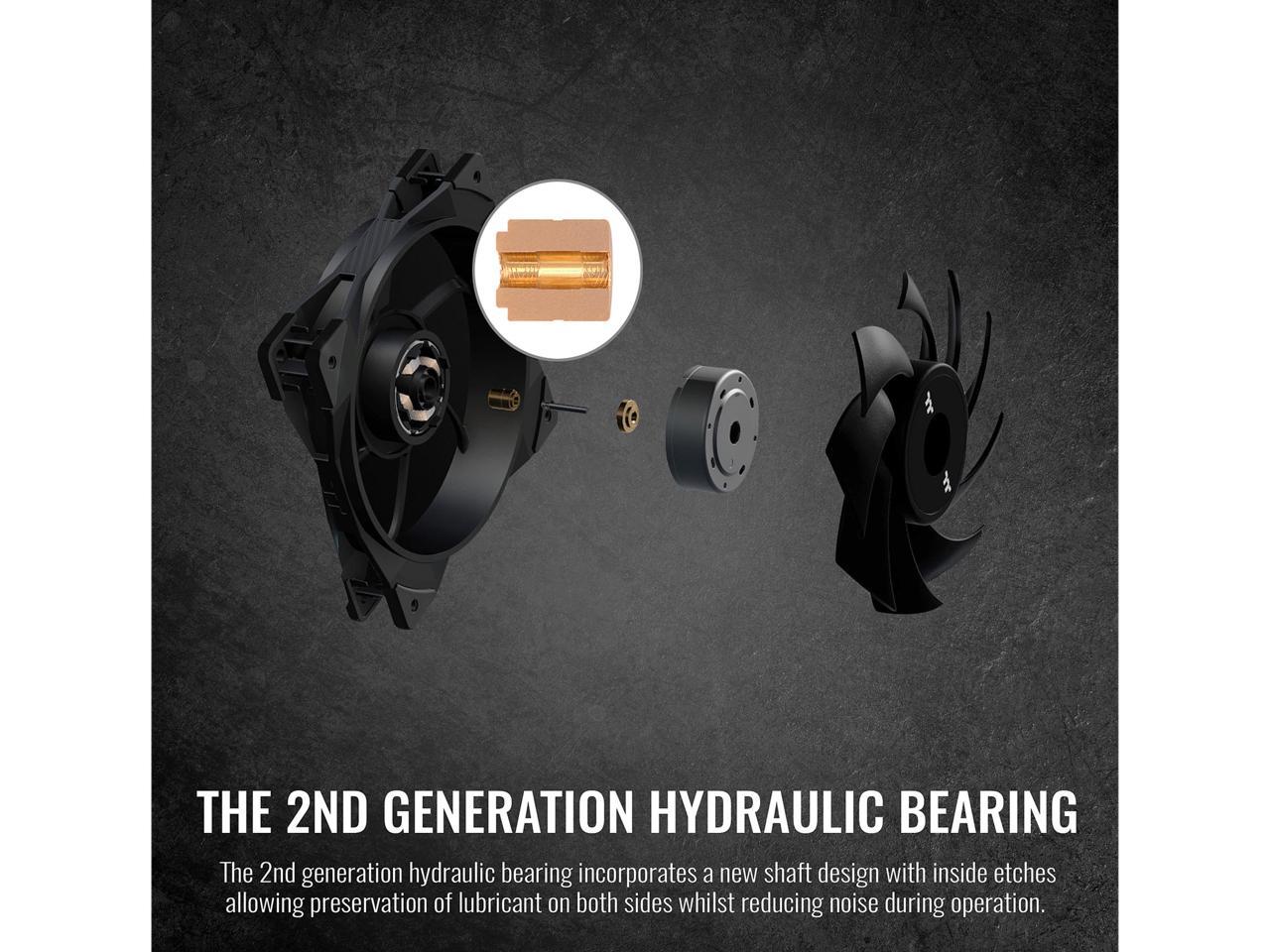 Thermaltake ToughFan 12 High Static Pressure 2000 PWM, Metal-Reinforced Motor Hub, Gen.2 Hydraulic Bearing Case/ Radiator Fan (Single Pack) CL-F117-PL12BL-A