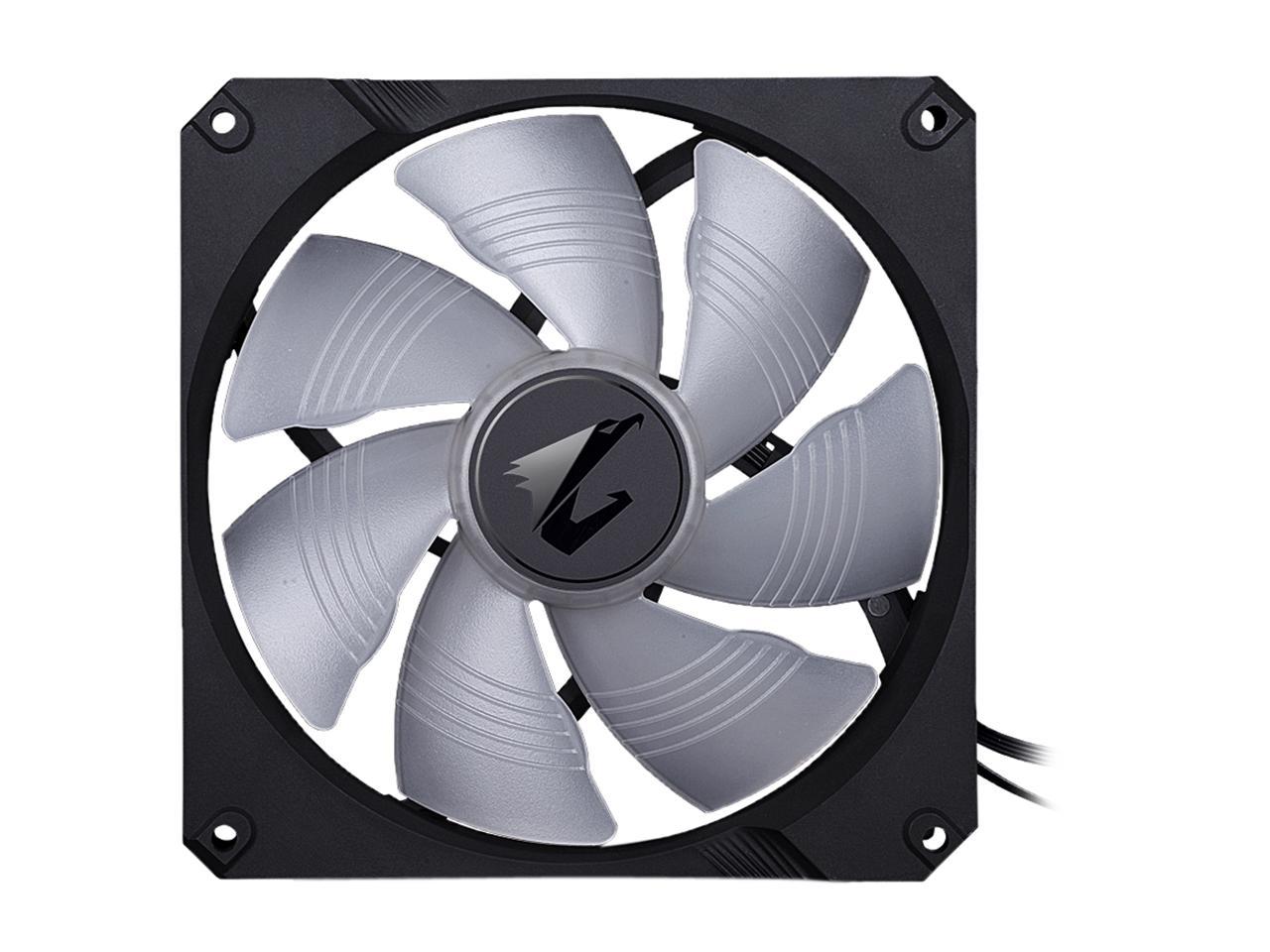 AORUS RGB Liquid Cooler 280, 280mm Radiator, Dual 140mm Windforce PWM Fans, Customizable Full Color LCD Display, Advanced RGB Lighting and Control, Intel 115X/2066, AMD AM4, TR4