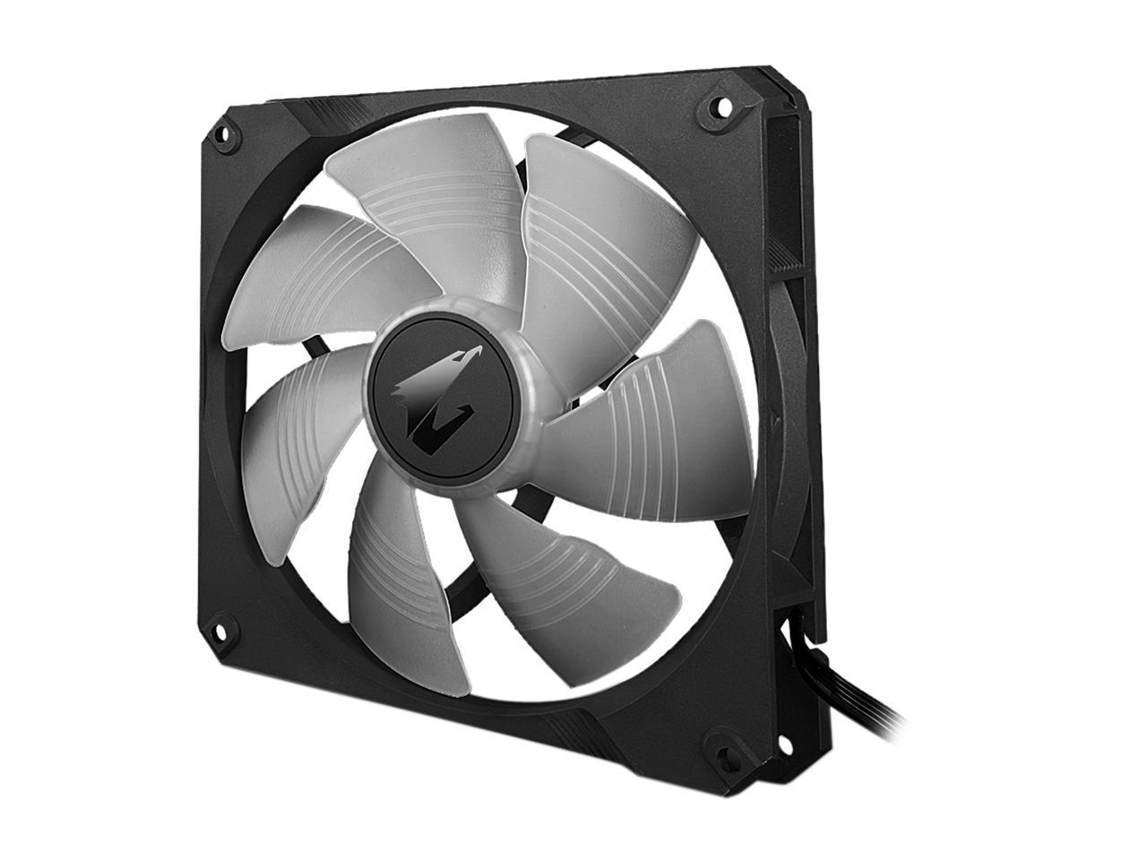 AORUS RGB Liquid Cooler 280, 280mm Radiator, Dual 140mm Windforce PWM Fans, Customizable Full Color LCD Display, Advanced RGB Lighting and Control, Intel 115X/2066, AMD AM4, TR4