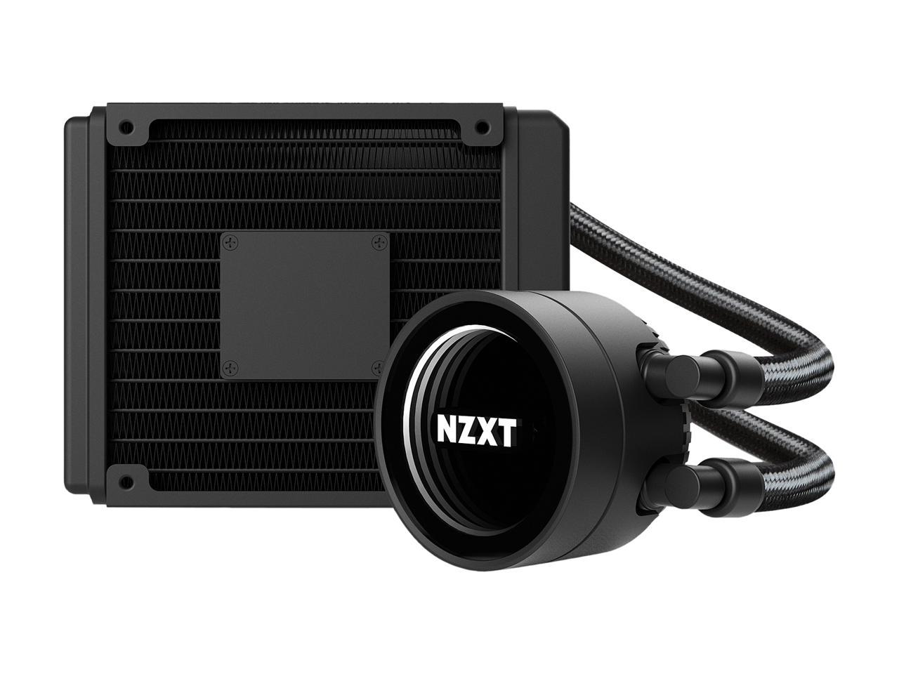 NZXT Kraken M22 120mm - All-In-One RGB CPU Liquid Cooler - CAM-Powered - Infinity Mirror Design - Reinforced Extended Tubing - Aer P120mm PWM Radiator Fan (Included)