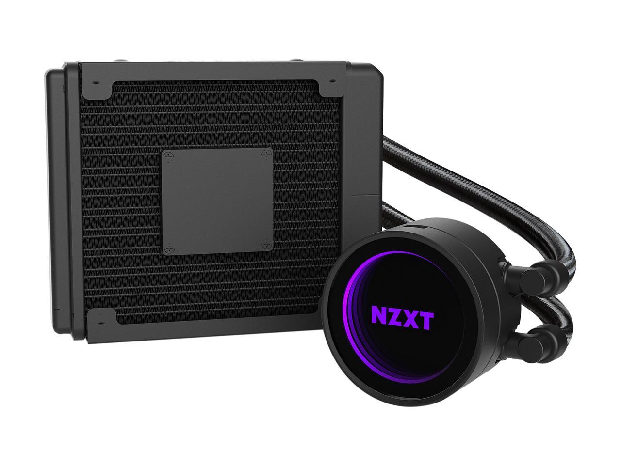 NZXT Kraken M22 120mm - All-In-One RGB CPU Liquid Cooler - CAM-Powered - Infinity Mirror Design - Reinforced Extended Tubing - Aer P120mm PWM Radiator Fan (Included)