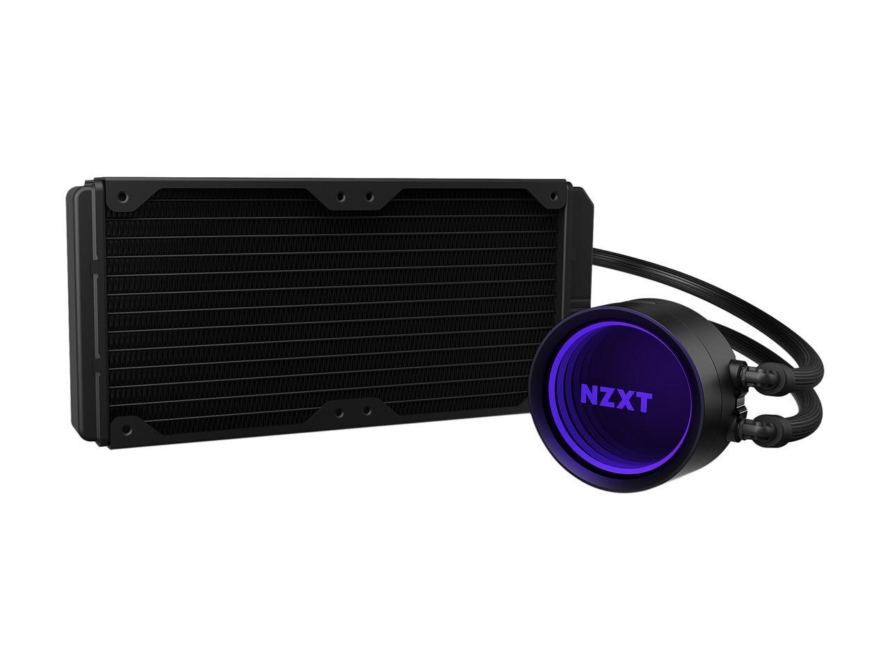 NZXT Kraken X53 240mm - RL-KRX53-01 - AIO RGB CPU Liquid Cooler - Rotating Infinity Mirror Design - Improved Pump - Powered By CAM V4 - RGB Connector - 2 x Aer P120 120mm Radiator Fans