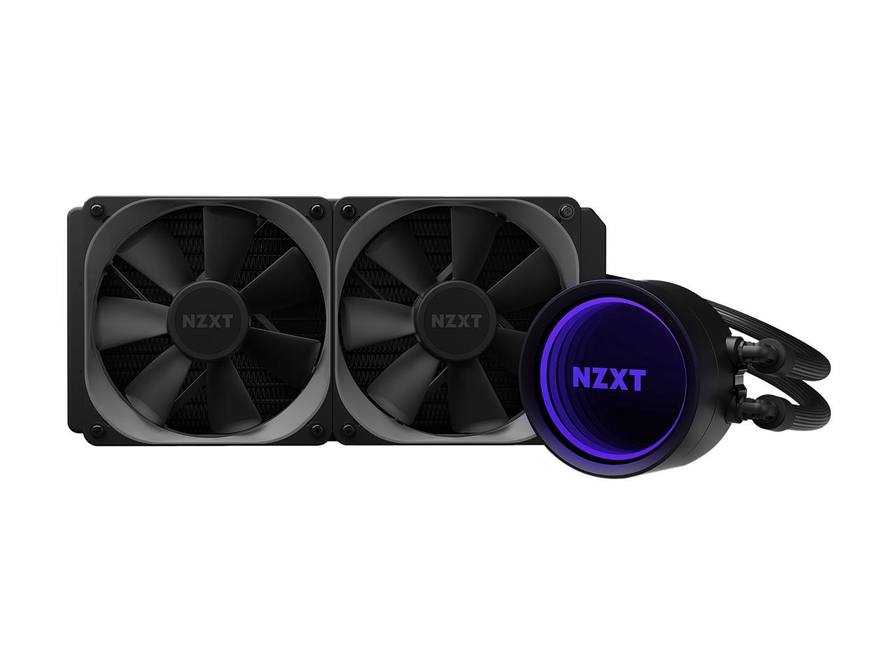 NZXT Kraken X53 240mm - RL-KRX53-01 - AIO RGB CPU Liquid Cooler - Rotating Infinity Mirror Design - Improved Pump - Powered By CAM V4 - RGB Connector - 2 x Aer P120 120mm Radiator Fans