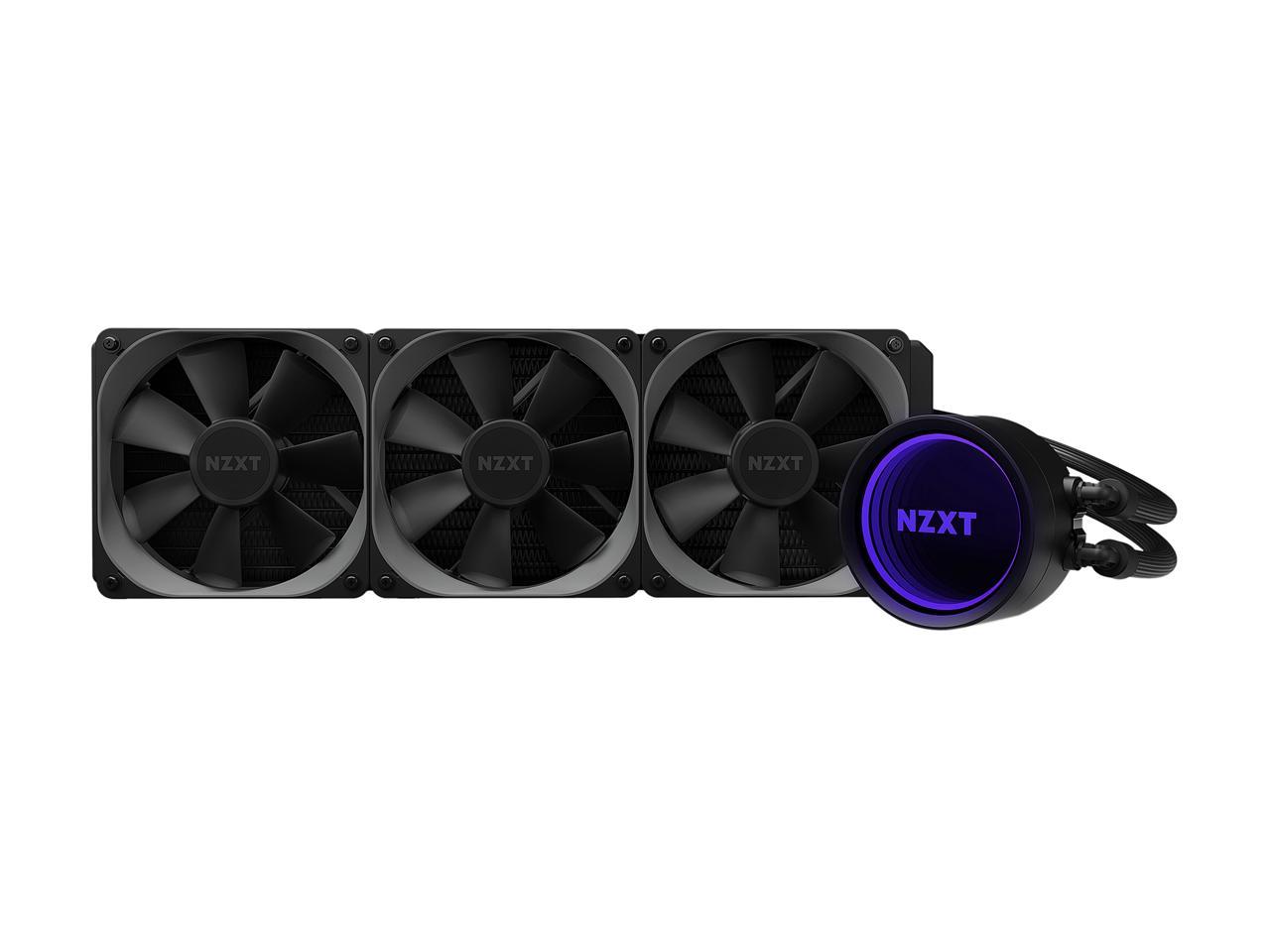 NZXT Kraken X73 360mm - RL-KRX73-01 - AIO RGB CPU Liquid Cooler - Rotating Infinity Mirror Design - Improved Pump - Powered By CAM V4 - RGB Connector - 3 x Aer P120 120mm Radiator Fans
