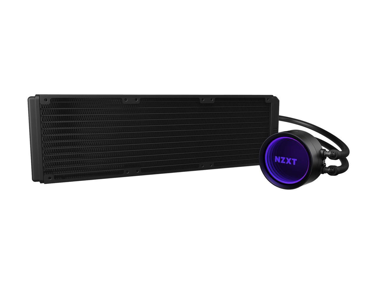 NZXT Kraken X73 360mm - RL-KRX73-01 - AIO RGB CPU Liquid Cooler - Rotating Infinity Mirror Design - Improved Pump - Powered By CAM V4 - RGB Connector - 3 x Aer P120 120mm Radiator Fans
