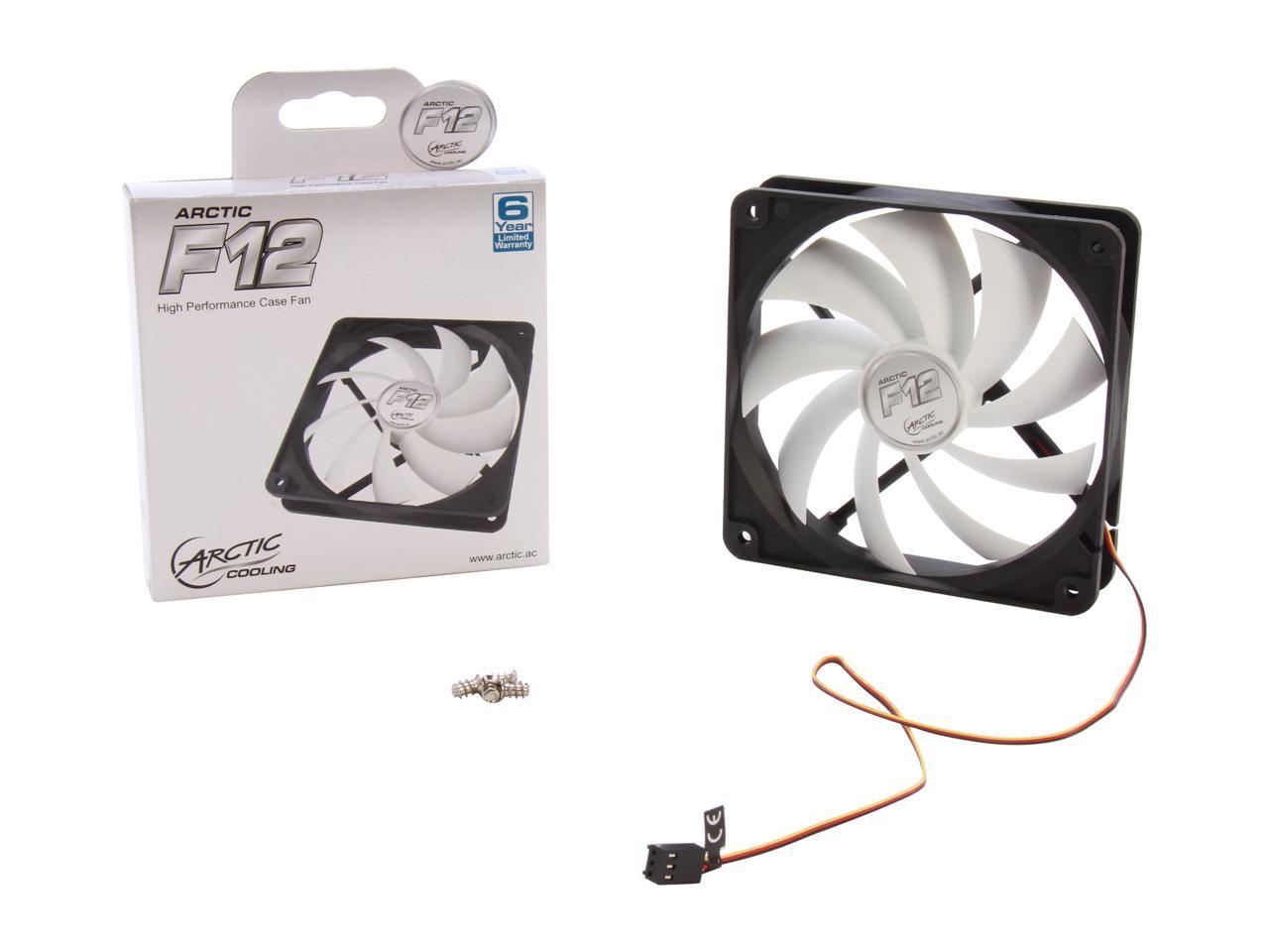 ARCTIC F12 Fluid Dynamic Bearing Case Fan, 120mm Quiet Blade Design, 53 CFM at 22dBA